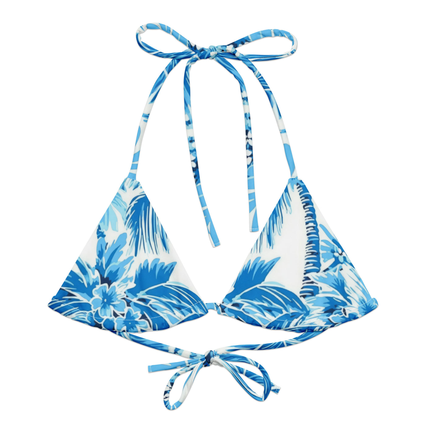 Ocean Blues String Bikini Top - Coastal Cool - Swimwear and Beachwear - Recycled fabrics