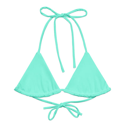 Light Teal String Bikini Top - Coastal Cool - Swimwear and Beachwear - Recycled fabrics