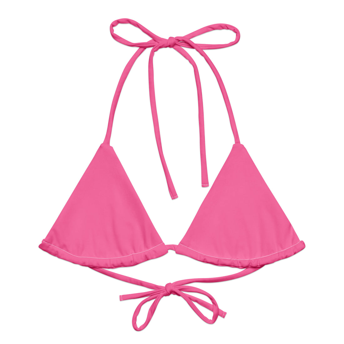Pink String Bikini Top  Coastal Cool XS   Sustainable | Recycled | Swimwear | Beachwear | Travel and Vacation | Coastal Cool Swimwear | Coastal Cool Beachwear