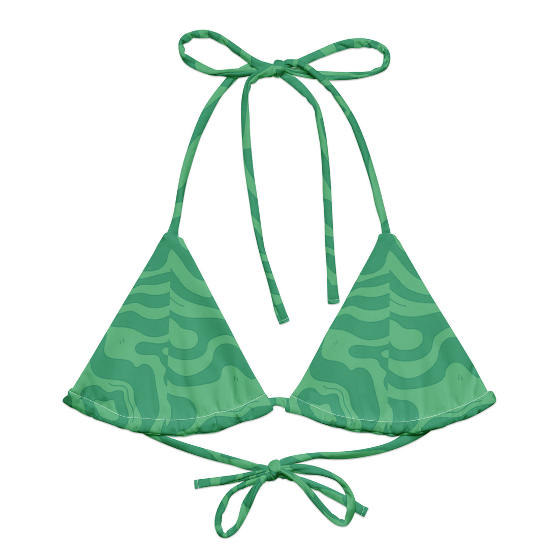 Classic Sands Green String Bikini Top - Coastal Cool - Swimwear and Beachwear - Recycled fabrics