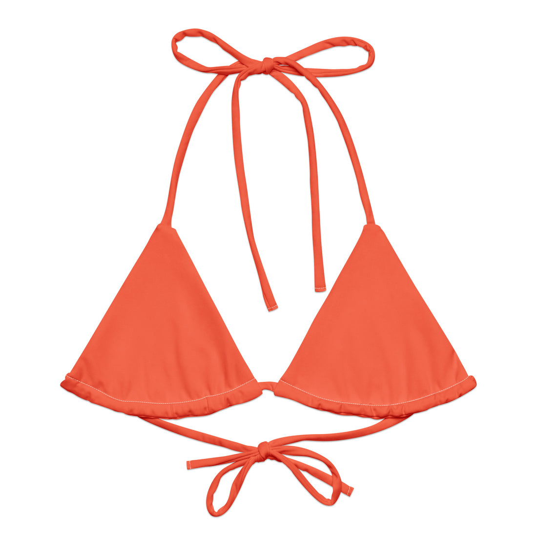 Orange String Bikini Top - Coastal Cool - Swimwear and Beachwear - Recycled fabrics