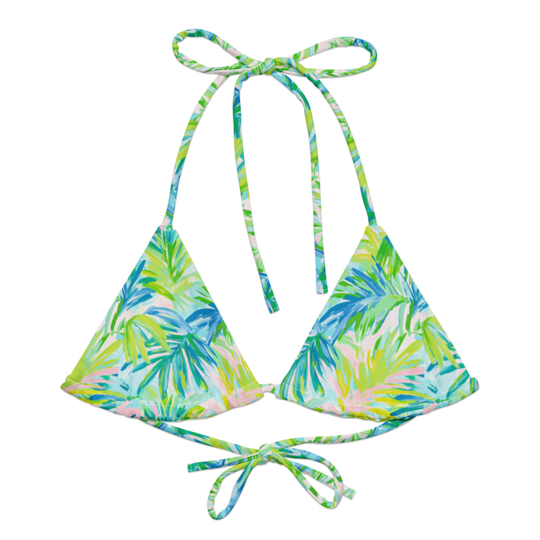 Lagoon Shade String Bikini Top-Coastal Cool-Coastal Cool-Recycled Swimwear and Beachwear- Tropical Leisure Resort Wear