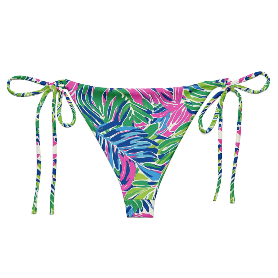 Palm Haven String Bikini Bottom  Coastal Cool    Sustainable | Recycled | Swimwear | Beachwear | Travel and Vacation | Coastal Cool Swimwear | Coastal Cool Beachwear