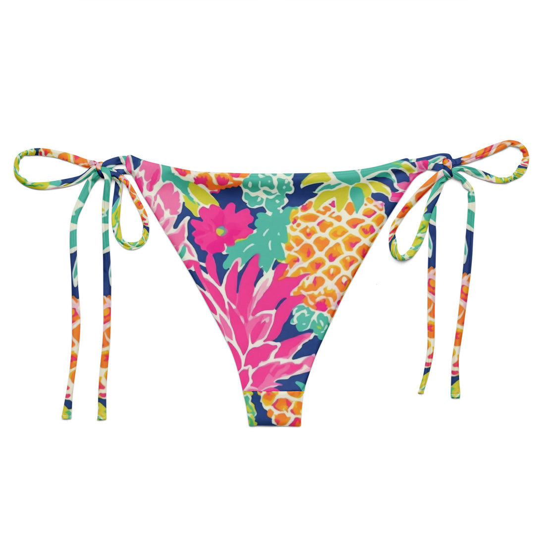 Tropical Delight String Bikini Bottom  Coastal Cool    Sustainable | Recycled | Swimwear | Beachwear | Travel and Vacation | Coastal Cool Swimwear | Coastal Cool Beachwear