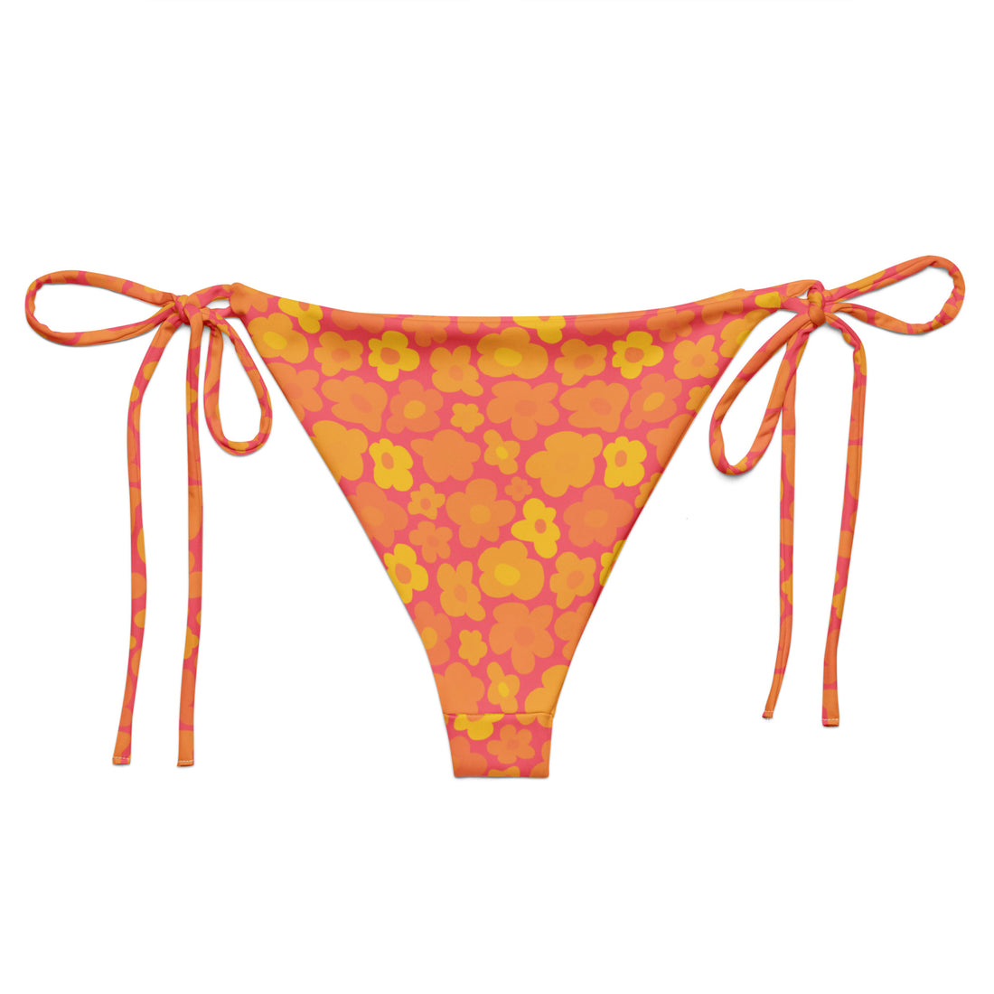 Palma Orange String Bikini Bottom  Coastal Cool    Sustainable | Recycled | Swimwear | Beachwear | Travel and Vacation | Coastal Cool Swimwear | Coastal Cool Beachwear