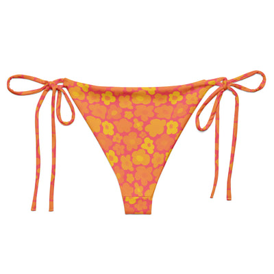 Palma Orange String Bikini Bottom - Coastal Cool - Swimwear and Beachwear - Recycled fabrics