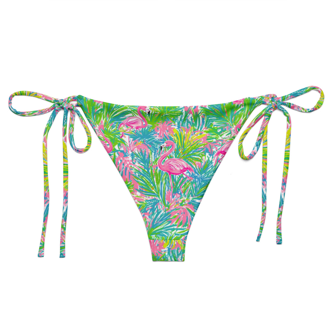 Pink Tide String Bikini Bottom-Coastal Cool-Coastal Cool-Recycled Swimwear and Beachwear- Tropical Leisure Resort Wear