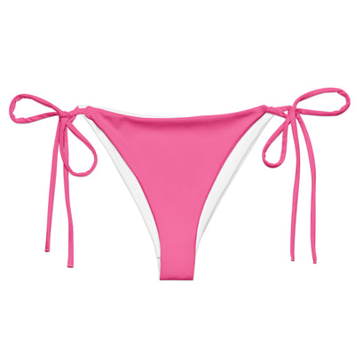 Pink Solid String Bikini Bottom - Coastal Cool - Swimwear and Beachwear - Recycled fabrics