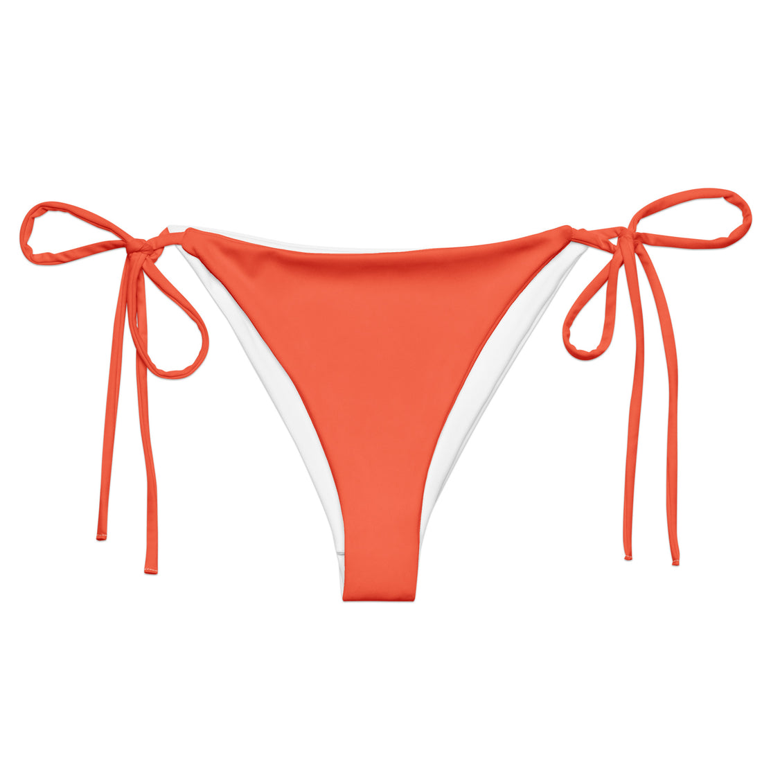 Orange Solid String Bikini Bottom  Coastal Cool XS   Sustainable | Recycled | Swimwear | Beachwear | Travel and Vacation | Coastal Cool Swimwear | Coastal Cool Beachwear