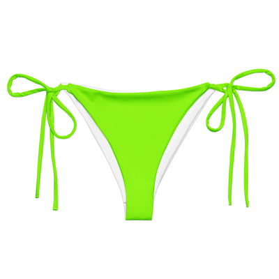 Neon Green String Bikini Bottom - Coastal Cool - Swimwear and Beachwear - Recycled fabrics