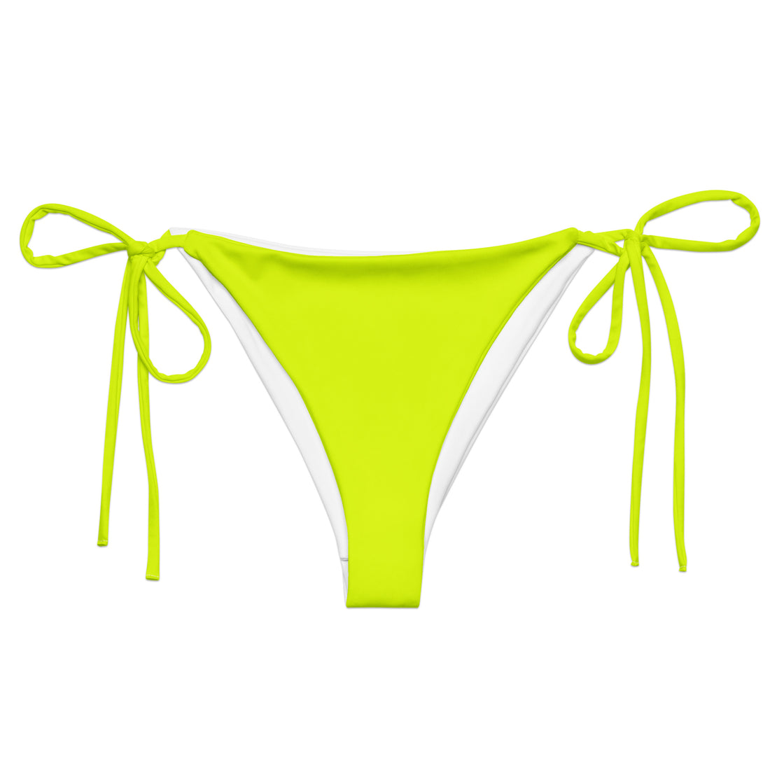 Neon Yellow String Bikini Bottom  Coastal Cool XS   Sustainable | Recycled | Swimwear | Beachwear | Travel and Vacation | Coastal Cool Swimwear | Coastal Cool Beachwear