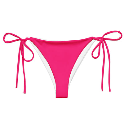Neon Pink String Bikini Bottom - Coastal Cool - Swimwear and Beachwear - Recycled fabrics