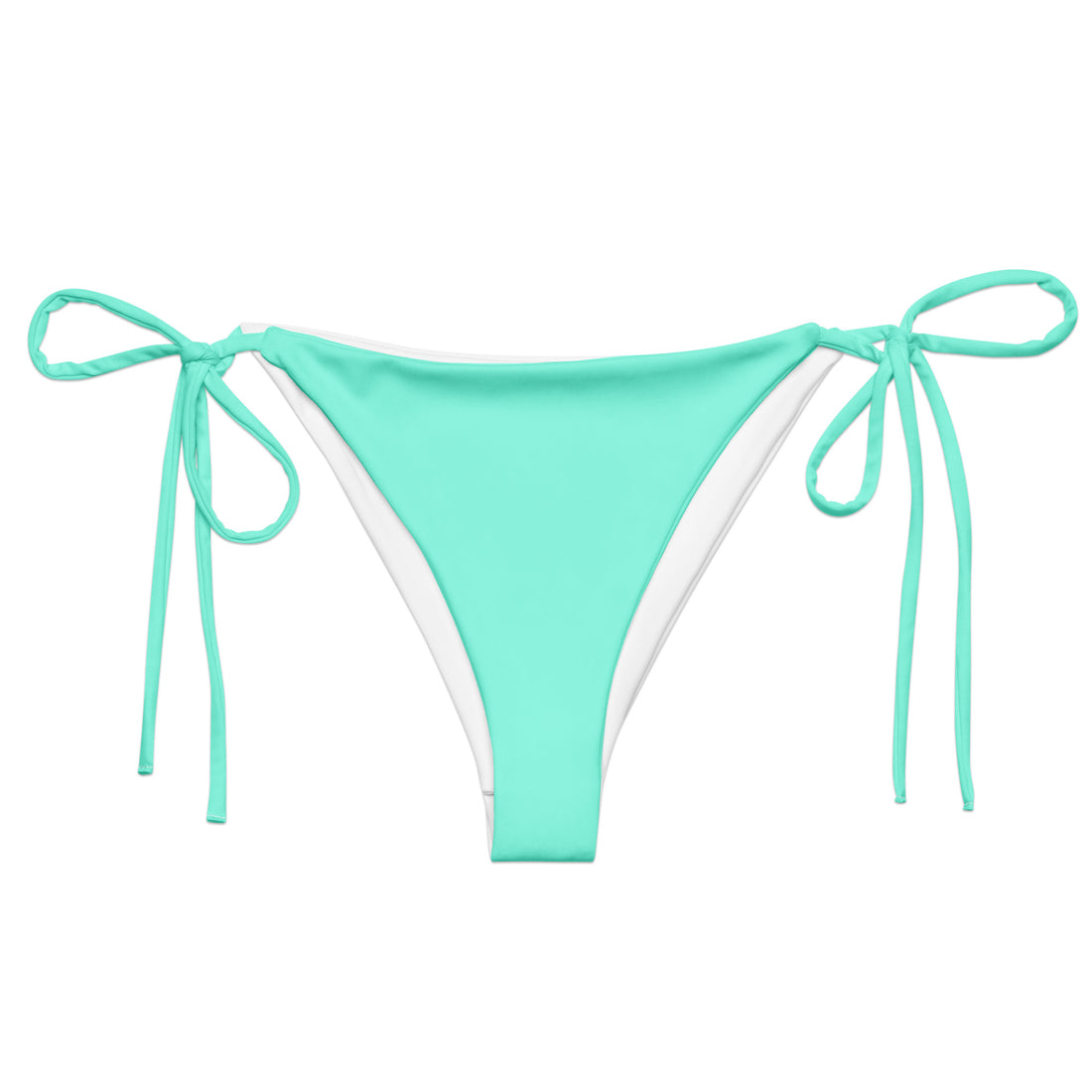 Light Teal String Bikini Bottom  Coastal Cool XS   Sustainable | Recycled | Swimwear | Beachwear | Travel and Vacation | Coastal Cool Swimwear | Coastal Cool Beachwear