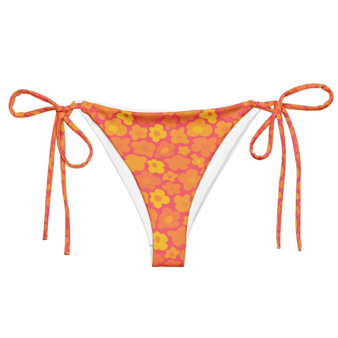 Palma Orange String Bikini Bottom  Coastal Cool XS   Sustainable | Recycled | Swimwear | Beachwear | Travel and Vacation | Coastal Cool Swimwear | Coastal Cool Beachwear