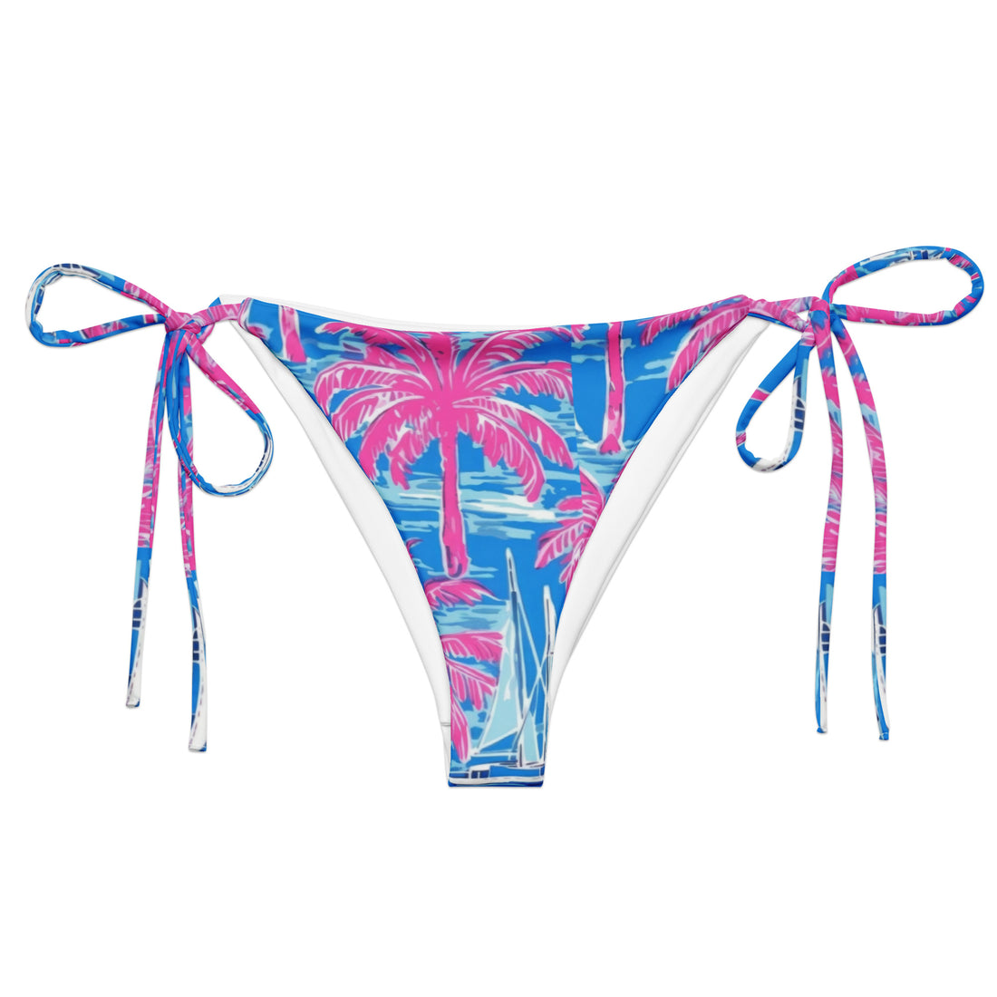 Sailors Paradise String Bikini Bottom  Coastal Cool XS   Sustainable | Recycled | Swimwear | Beachwear | Travel and Vacation | Coastal Cool Swimwear | Coastal Cool Beachwear