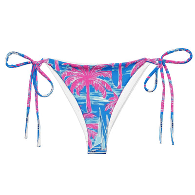 Sailors Paradise String Bikini Bottom - Coastal Cool - Swimwear and Beachwear - Recycled fabrics