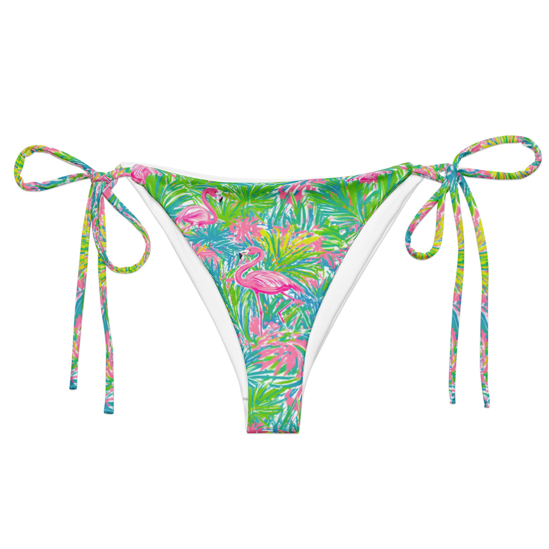 Pink Tide String Bikini Bottom-Coastal Cool-Coastal Cool-Recycled Swimwear and Beachwear- Tropical Leisure Resort Wear