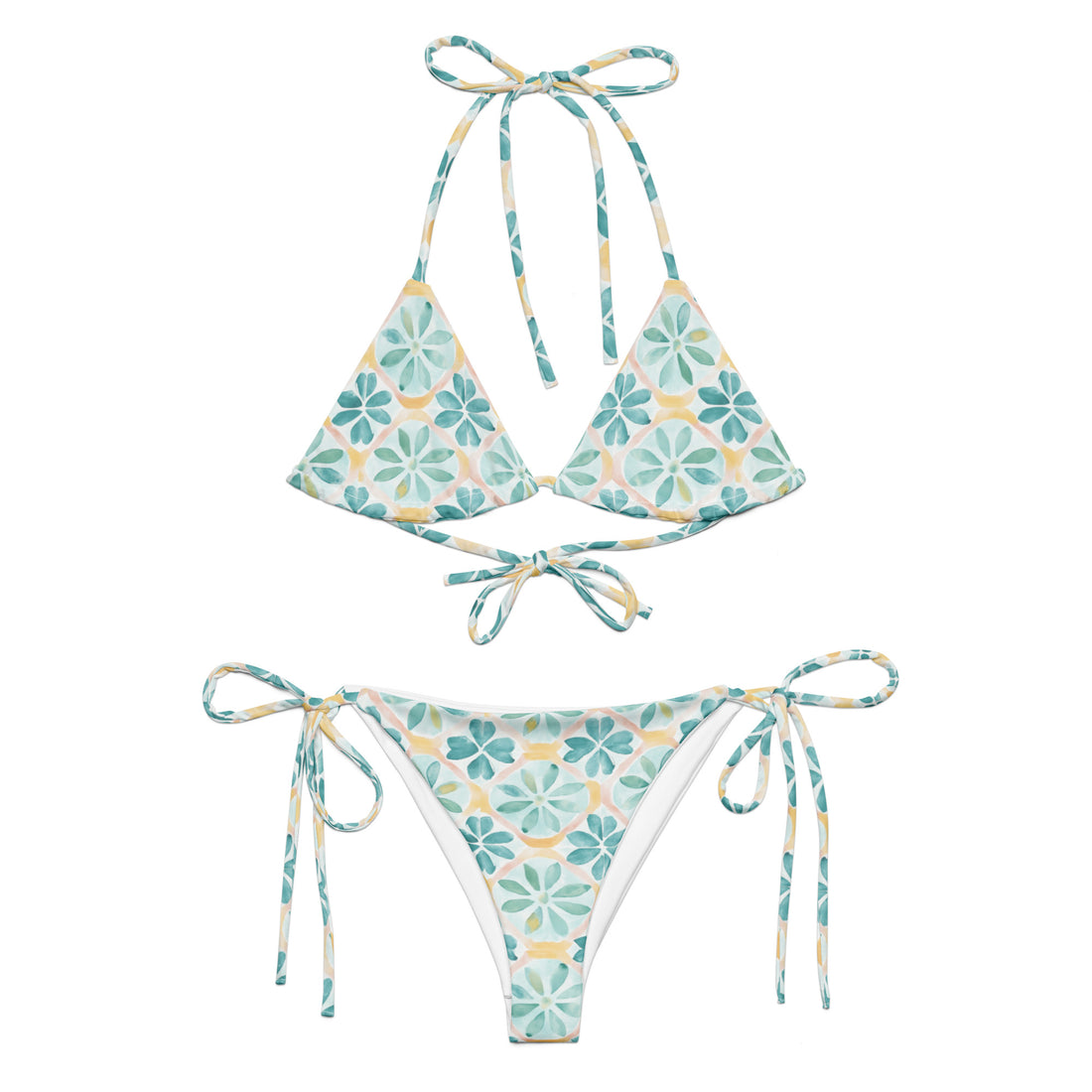 Aztec Tide Pastel Bikini-Coastal Cool-Coastal Cool-Recycled Swimwear and Beachwear- Tropical Leisure Resort Wear