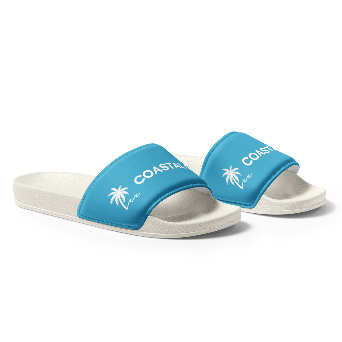 Men's Slides - Blue - Coastal Cool - Swimwear and Beachwear - Recycled fabrics