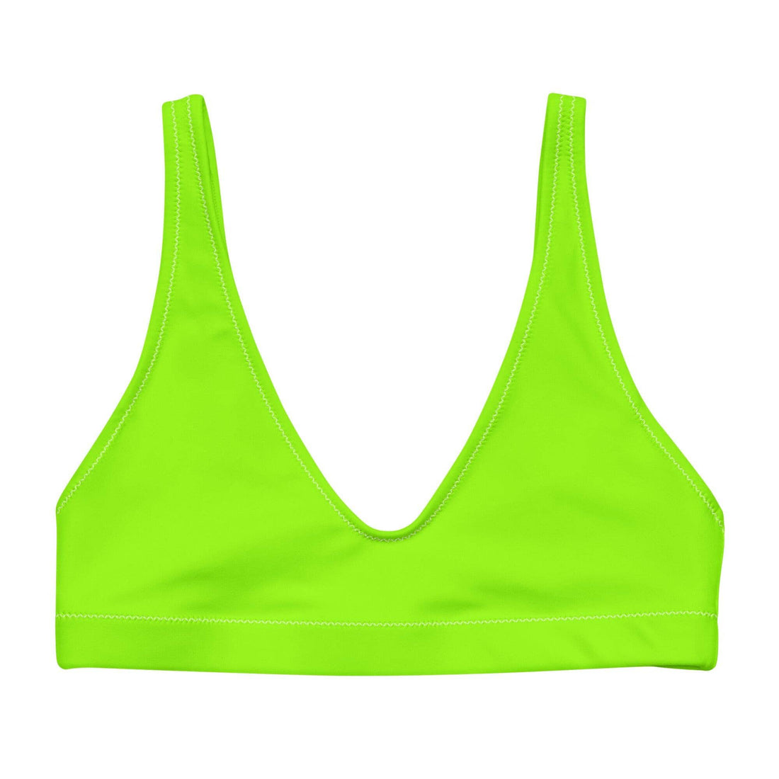 Neon Green Bikini Top Bikini Coastal Cool XS   Sustainable | Recycled | Swimwear | Beachwear | Travel and Vacation | Coastal Cool Swimwear | Coastal Cool Beachwear