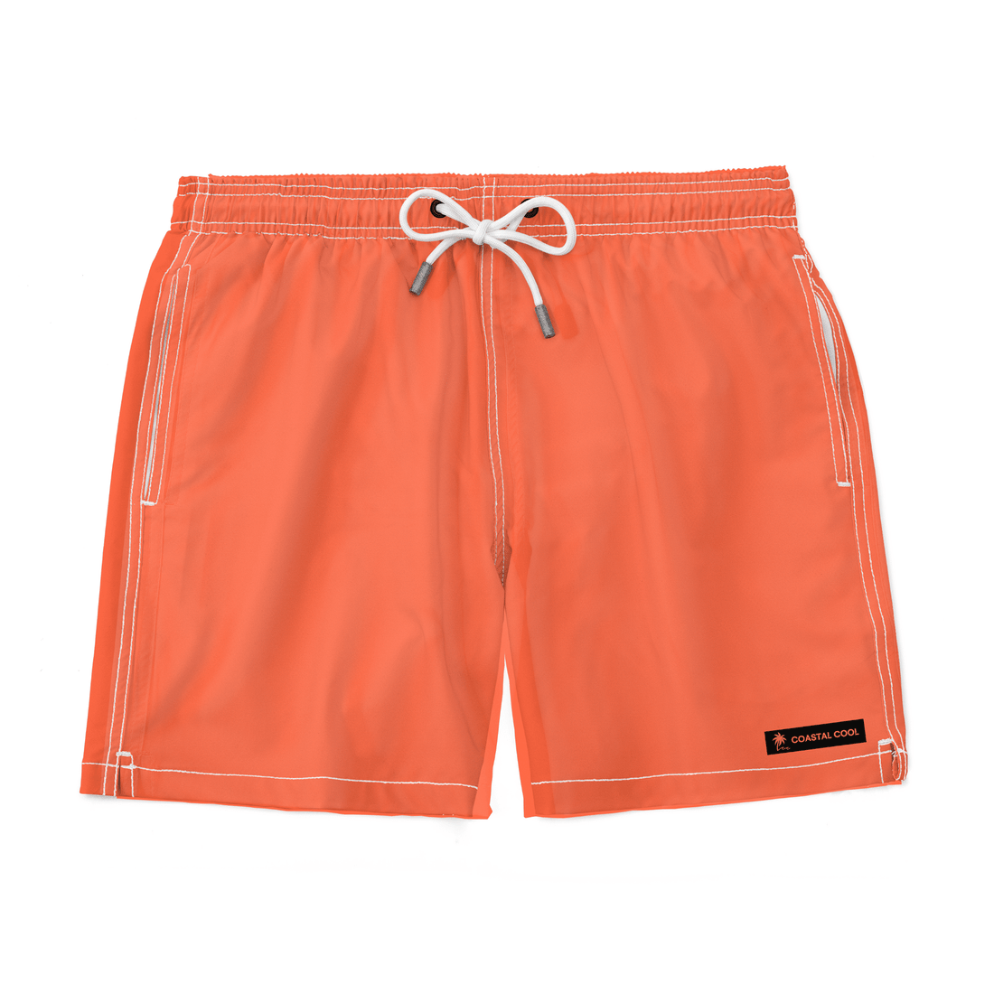 Orange Solid Swim Trunks  Coastal Cool    Sustainable | Recycled | Swimwear | Beachwear | Travel and Vacation | Coastal Cool Swimwear | Coastal Cool Beachwear